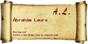 Ábrahám Laura névjegykártya