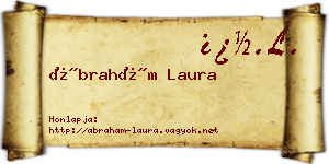 Ábrahám Laura névjegykártya